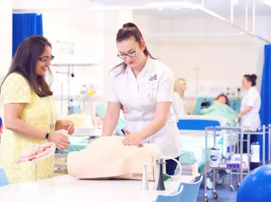 learners in the mock hospital
